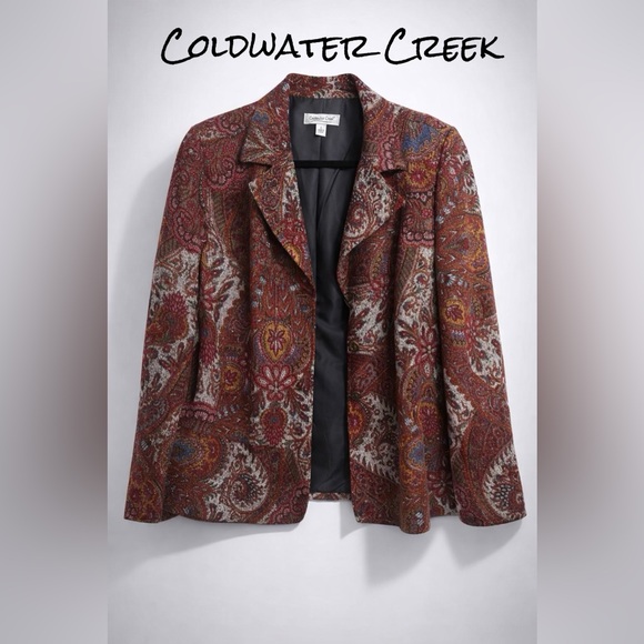 Coldwater Creek Jackets & Blazers - Coldwater Creek Rust Paisley Blazer Vintage Jacket